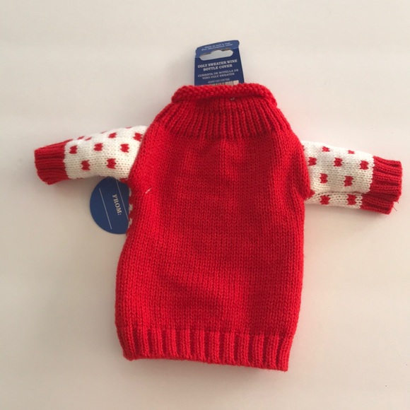 NWT Light Up Ugly Sweater Wine Bottle Cover - Picture 2 of 5